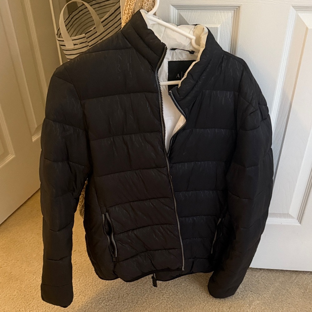 Armani Exchange Black Puffer Jacket